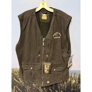 BERNE Conceal Carry Mens 2XL (52-54) Black SoftShell Full Zip Vest NEW WITH TAGS